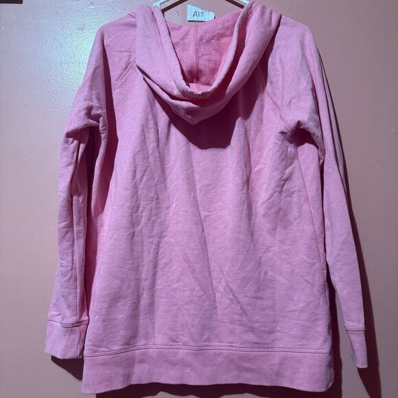 Victoria Secret Womens Sweater S Small Light Pink Hoodie VS New York V Neck - Picture 2 of 10